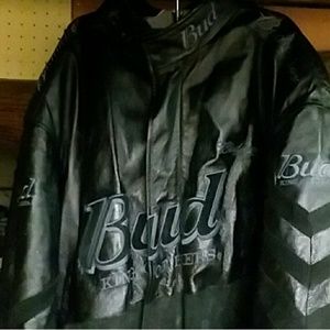 Budweiser leather and suede jacket